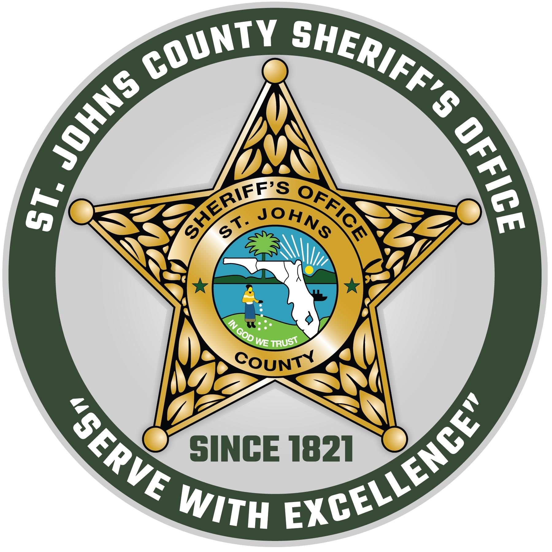 Official patch of the St. John's County Sheriff's Office in Florida