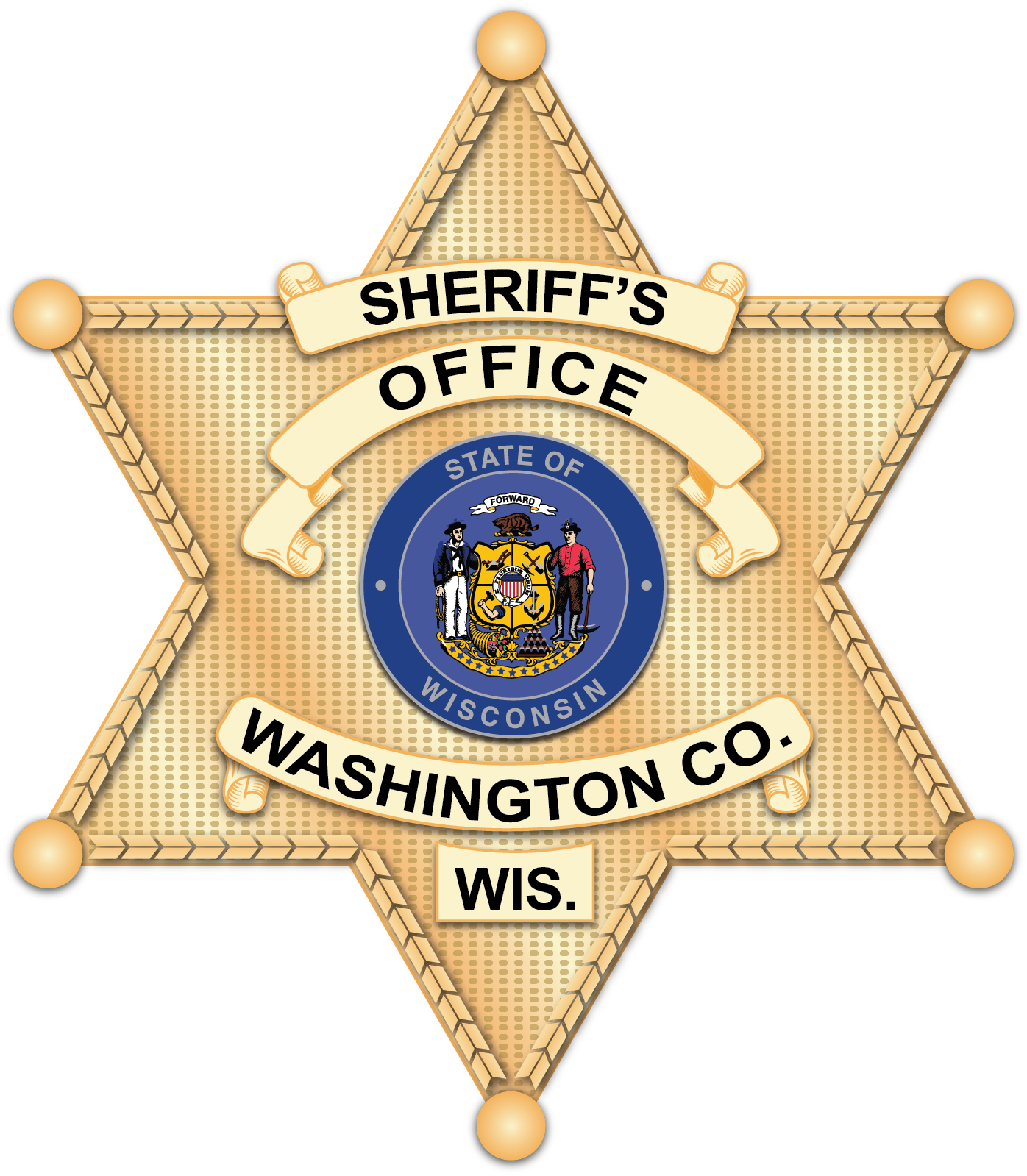 Official bade of the Washington County Sheriff's Office in Wisconsin