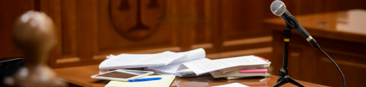 Photograph of a courtroom to illustrate Courtroom Testimony