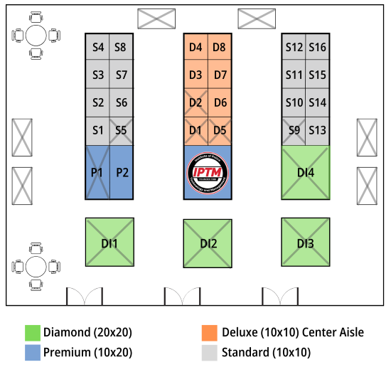 Tentative layout of the Exhibit Space at the Symposium on Traffic Safety, May 19-22, 2025, Lake Buena Vista, Florida